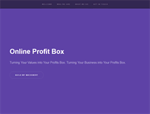 Tablet Screenshot of onlineprofitbox.com